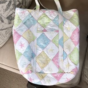 Fun quilted beach tote - reversible